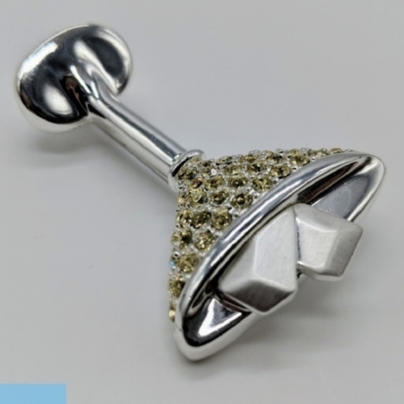 NAPIER Vintage Martini Glass pin Brooch - Picture 6 of 8